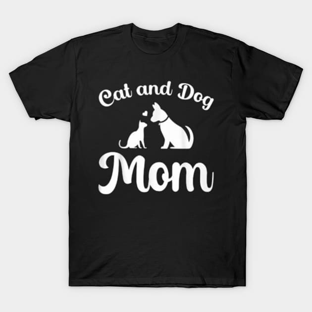 Cat and dog mom T-Shirt by Sabkk